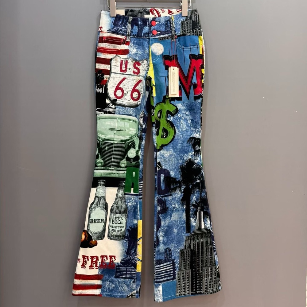 Alice + Olivia KAI LOW RISE PRINTED JEAN - Picture 7 of 12